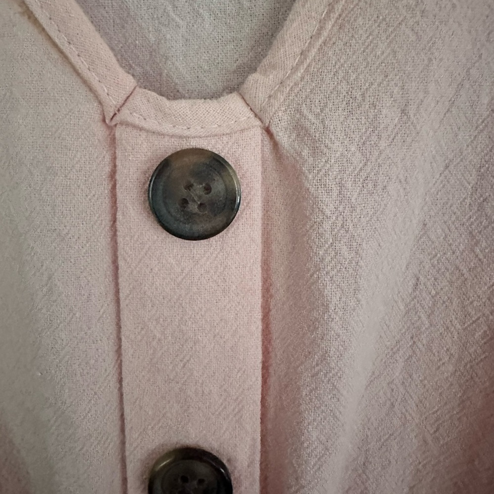 Pink Button-Down Women's Dress - Picture 9 of 11
